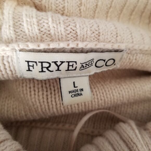 Frye & Co Sweater Womens Size Large Cowl Neck Striped Boho Knit - Picture 6 of 8